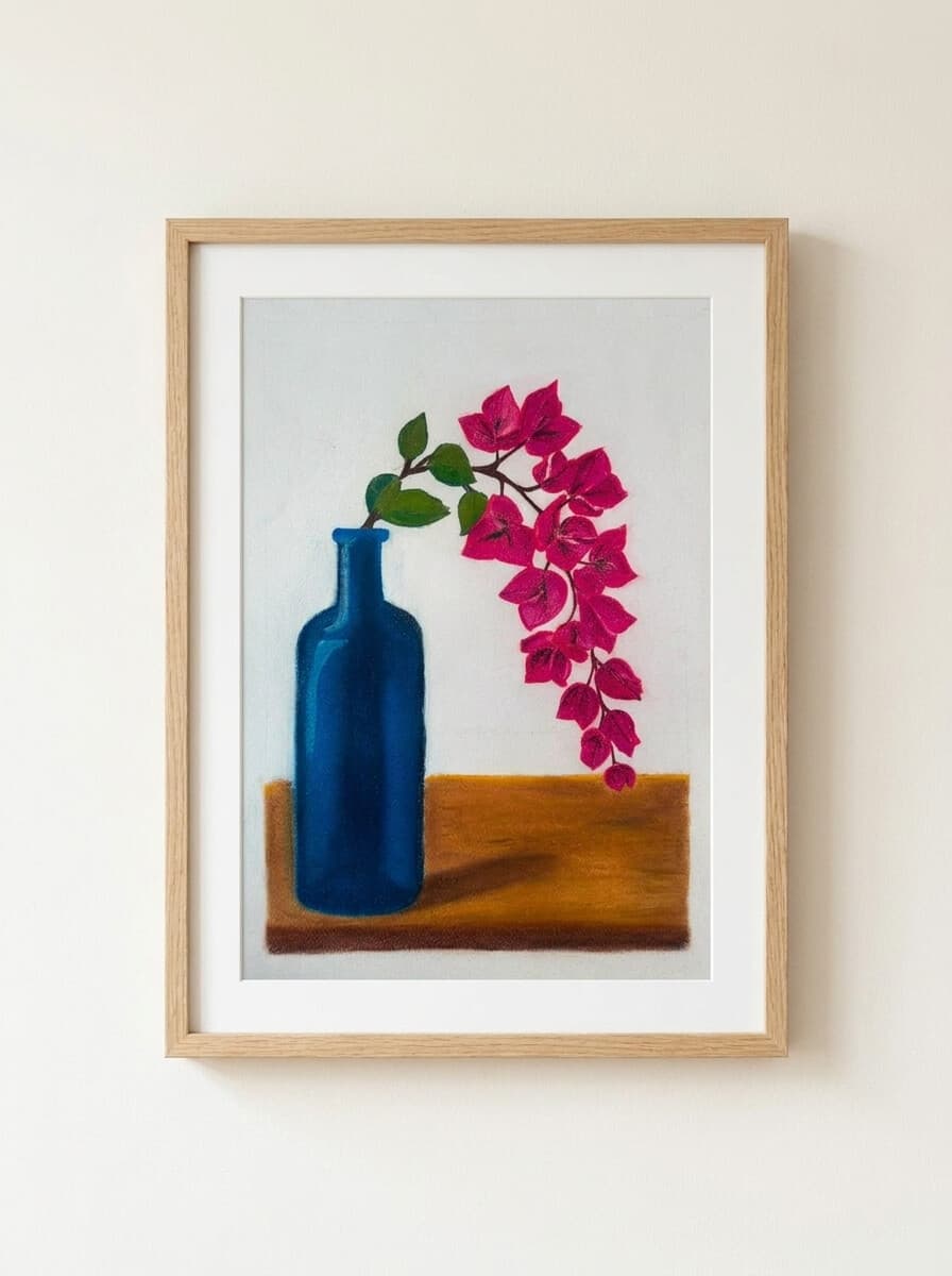 Bougainvillea in Blue — framed preview