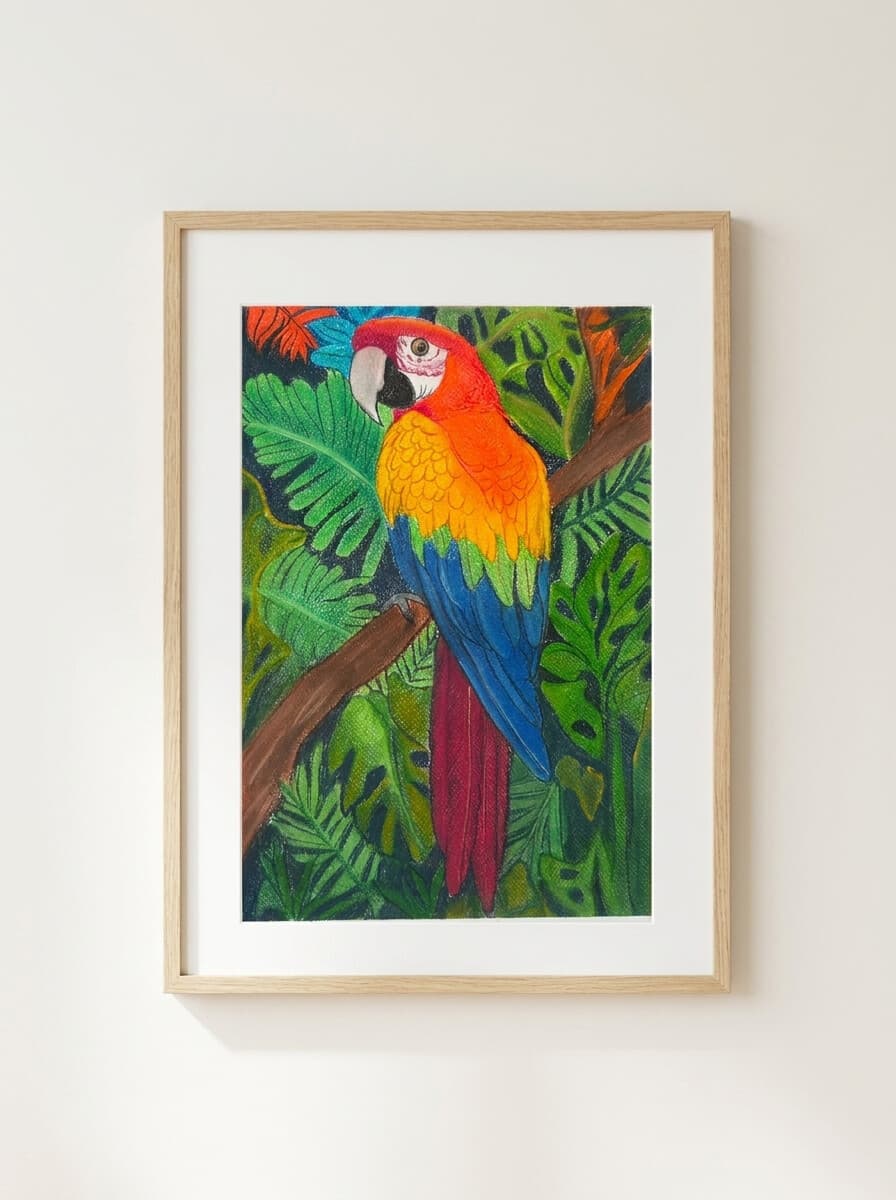 Scarlet Macaw — framed preview